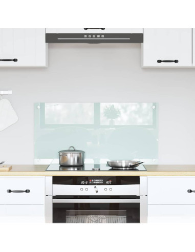Rivestimento da Cucina Bianco 80 x 40 x 0.8 cm vetro temperato