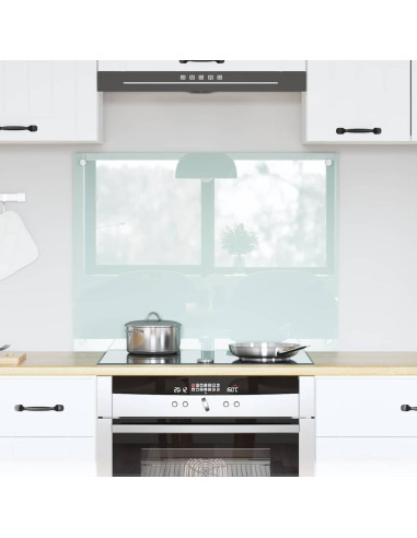 Rivestimento da Cucina Bianco 80 x 60 x 0.8 cm vetro temperato