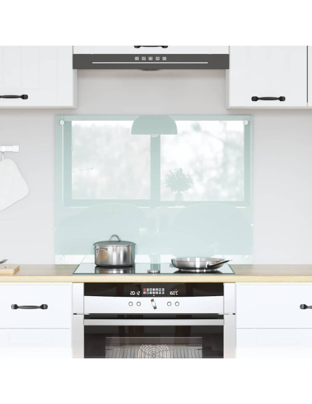 Rivestimento da Cucina Bianco 80 x 60 x 0.8 cm vetro temperato
