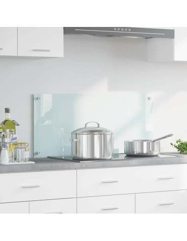 Rivestimento da Cucina Bianco 90 x 40 x 0,8 cm vetro temperato