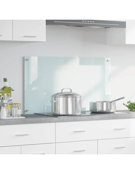 Rivestimento da Cucina Bianco 90 x 50 x 0.8 cm vetro temperato