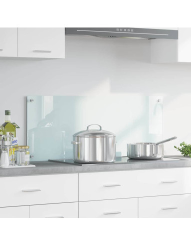 Rivestimento da Cucina Bianco 100 x 40 x 0.8 cm vetro temperato