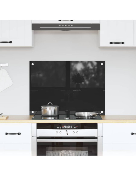 Rivestimento da Cucina Nero 70 x 50 x 0.8 cm vetro temperato
