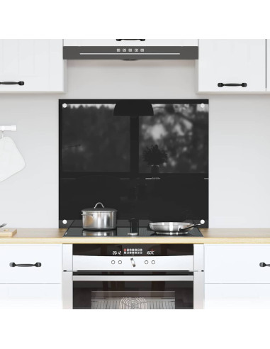 Rivestimento da Cucina Nero 70 x 60 x 0.8 cm vetro temperato