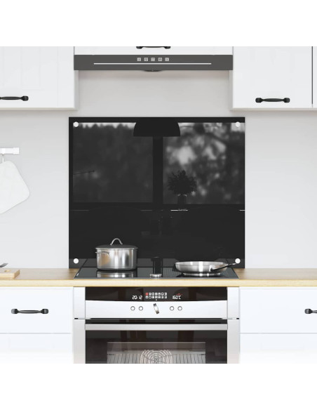 Rivestimento da Cucina Nero 70 x 60 x 0.8 cm vetro temperato