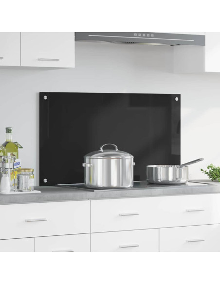 Rivestimento da Cucina Nero 90 x 50 x 0.8 cm vetro temperato