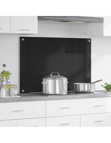Rivestimento da Cucina Nero 90 x 60 x 0.8 cm vetro temperato