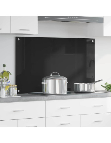 Rivestimento da Cucina Nero 100 x 60 x 0.8 cm vetro temperato