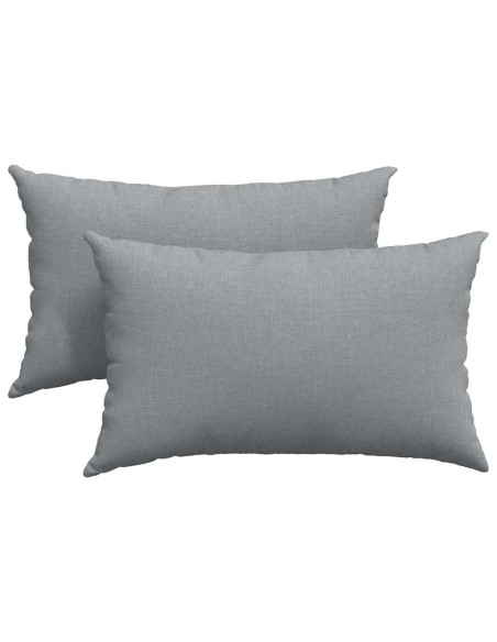 Cuscini da Divano 2 pcs Grigio chiaro 50 x 30 cm Tessuto