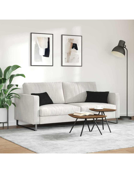 Cuscini da Divano 2 pcs Nero 50 x 30 cm Tessuto