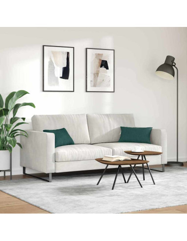 Cuscini da Divano 2 pcs Verde Scuro 50 x 30 cm Tessuto