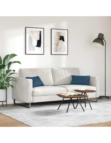 Cuscini da Divano 2 pcs Blu 50 x 30 cm Tessuto