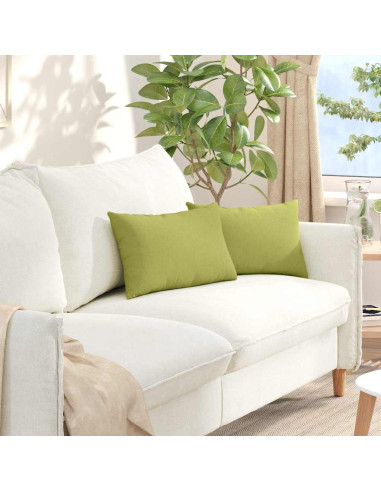 Cuscini da Divano 2 pcs Verde chiaro 50 x 30 cm Tessuto