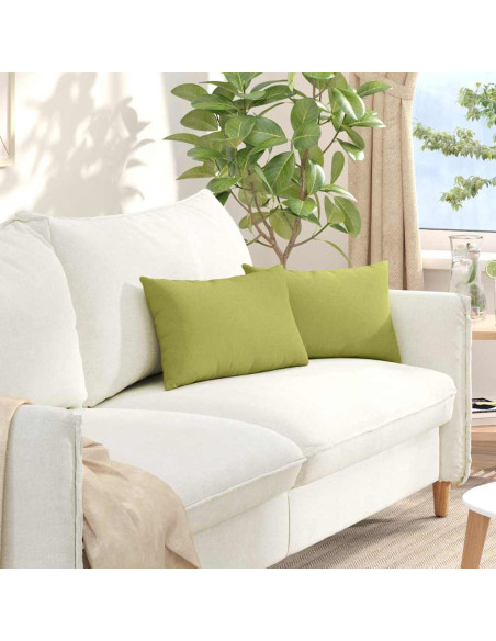 Cuscini da Divano 2 pcs Verde chiaro 50 x 30 cm Tessuto