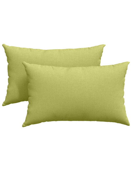 Cuscini da Divano 2 pcs Verde chiaro 50 x 30 cm Tessuto