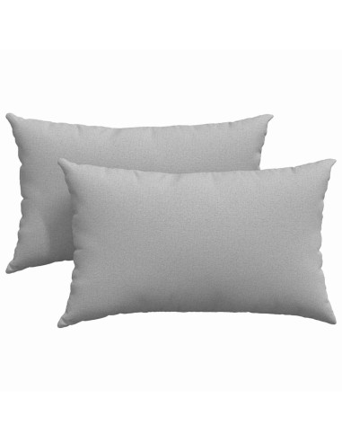Cuscini da Divano 2 pcs Grigio 50 x 30 cm Tessuto