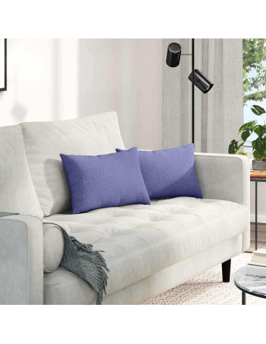 Cuscini da Divano 2 pcs Blu jeans 50 x 30 cm Tessuto