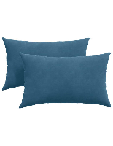 Cuscini da Divano 2 pcs Blu 50 x 30 cm Tessuto in Cords