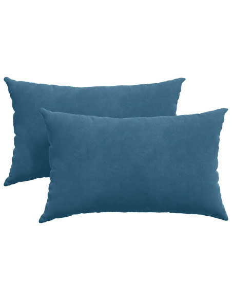 Cuscini da Divano 2 pcs Blu 50 x 30 cm Tessuto in Cords