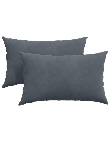 Cuscini da Divano 2 pcs Grigio scuro 50 x 30 cm