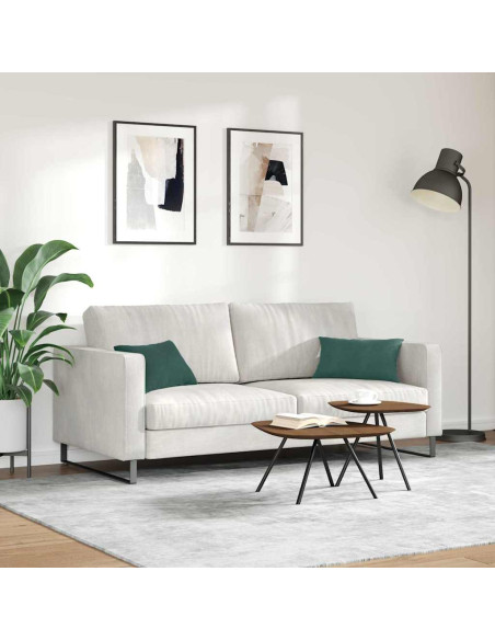 Cuscini da Divano 2 pcs Verde scuro 50 x 30 cm Tessuto in Cords