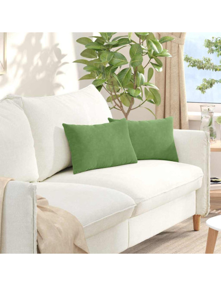 Cuscini da Divano 2 pcs Verde chiaro 50 x 30 cm
