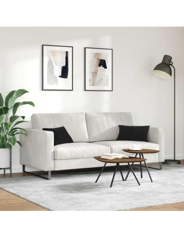 Cuscini da Divano 2 pcs Nero 50 x 30 cm Tessuto in Cords