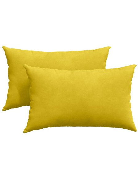 Cuscini da Divano 2 pcs Giallo 50 x 30 cm Tessuto in Cords