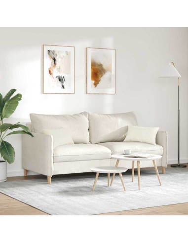 Cuscini da Divano 2 pcs Crema 50 x 30 cm Tessuto in Cords