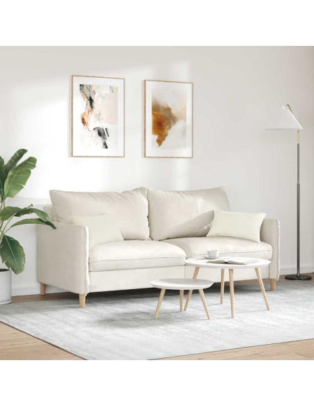 Cuscini da Divano 2 pcs Crema 50 x 30 cm Tessuto in Cords