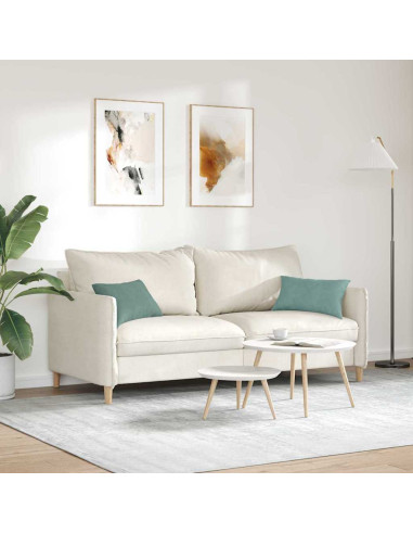 Cuscini da Divano 2 pcs Verde Mare 50 x 30 cm Tessuto in Cords