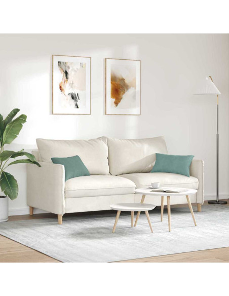 Cuscini da Divano 2 pcs Verde Mare 50 x 30 cm Tessuto in Cords