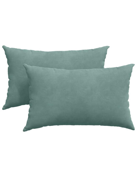 Cuscini da Divano 2 pcs Verde Mare 50 x 30 cm Tessuto in Cords