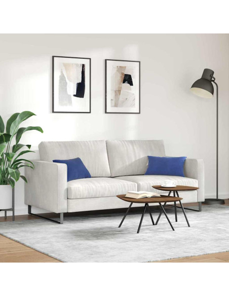 Cuscini da Divano 2 pcs Blu Polizia 50 x 30 cm Tessuto in Cords