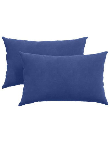 Cuscini da Divano 2 pcs Blu Polizia 50 x 30 cm Tessuto in Cords