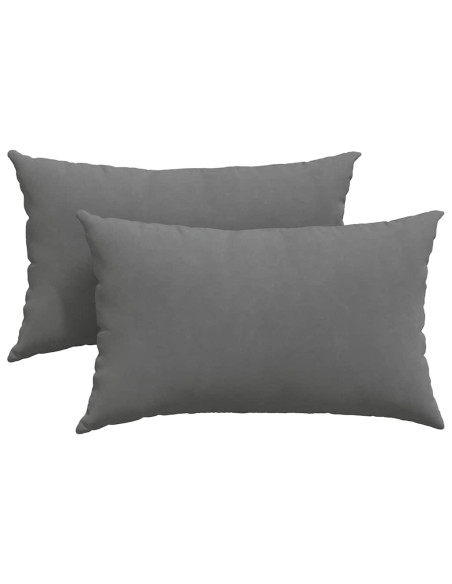 Cuscini da Divano 2 pcs Grigio scuro 50 x 30 cm Tessuto