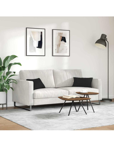 Cuscini da Divano 2 pcs Nero 50 x 30 cm Tessuto