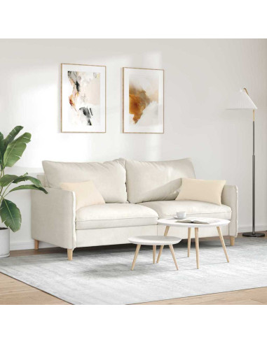 Cuscini da Divano 2 pcs Beige 50 x 30 cm Tessuto