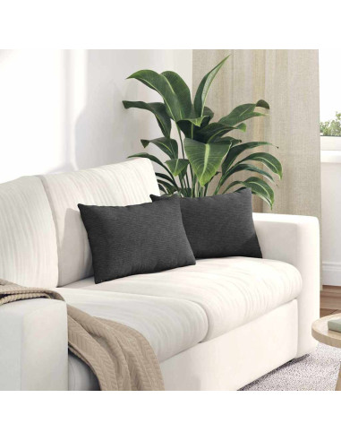 Cuscini da Divano 2 pcs Grigio scuro 50 x 30 cm