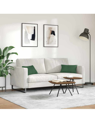 Cuscini da Divano 2 pcs Verde Scuro 50 x 30 cm Tessuto in Cords