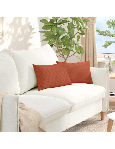 Cuscini da Divano 2 pcs Rosso Arancio 50 x 30 cm
