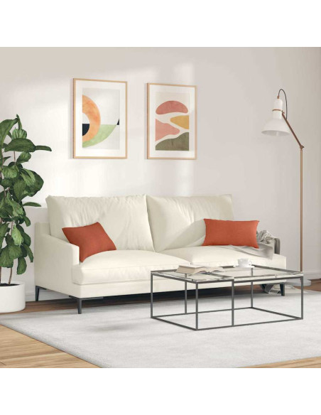 Cuscini da Divano 2 pcs Rosso Arancio 50 x 30 cm