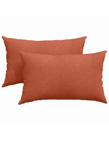 Cuscini da Divano 2 pcs Rosso Arancio 50 x 30 cm