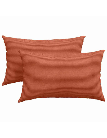 Cuscini da Divano 2 pcs Rosso Arancio 50 x 30 cm