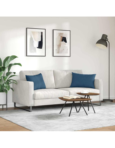 Cuscini da Divano 2 pcs Blu 60 x 40 cm Tessuto