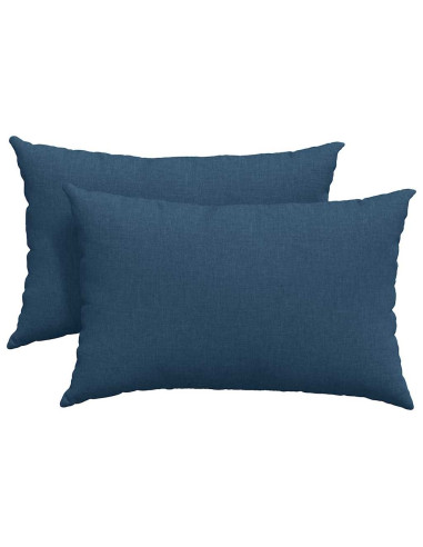 Cuscini da Divano 2 pcs Blu 60 x 40 cm Tessuto