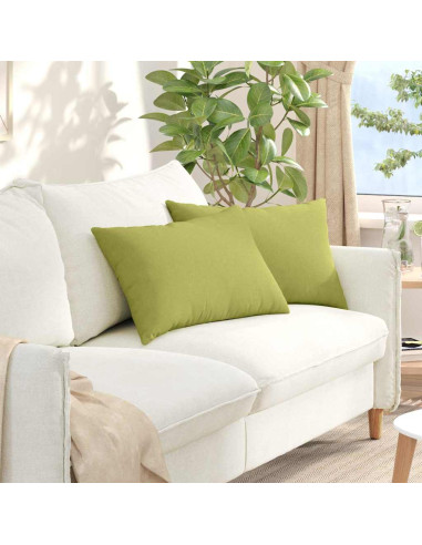 Cuscini da Divano 2 pcs Verde chiaro 60 x 40 cm Tessuto