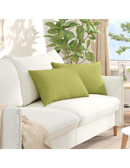 Cuscini da Divano 2 pcs Verde chiaro 60 x 40 cm Tessuto