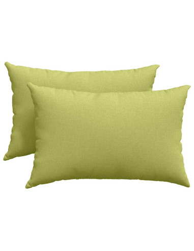 Cuscini da Divano 2 pcs Verde chiaro 60 x 40 cm Tessuto