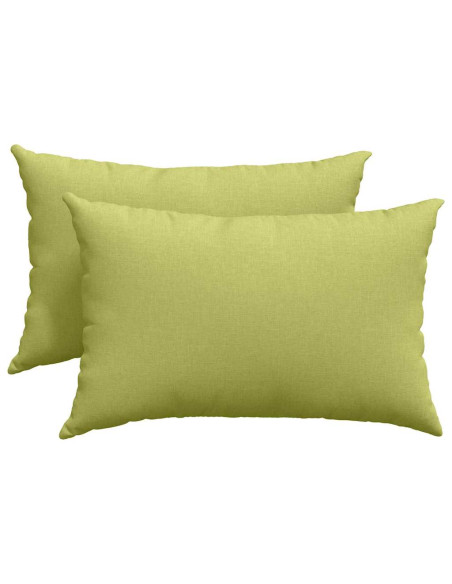 Cuscini da Divano 2 pcs Verde chiaro 60 x 40 cm Tessuto